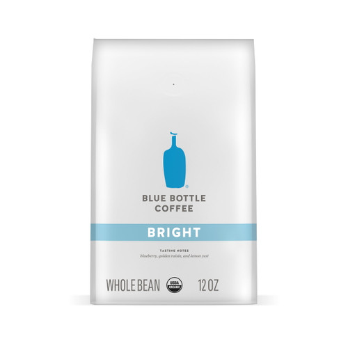 Blue Bottle Whole Bean Organic Coffee, Bright, Light Roast, 12 Oz Bag